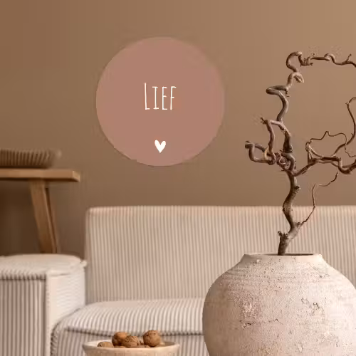 Spreuken - Lief - Quotes Wandcirkel behangsticker klein -sfeer1