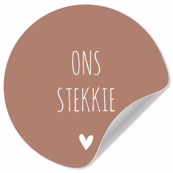 Spreuken - Ons stekkie - Quotes Wandcirkel behangsticker klein -3d