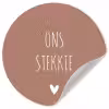 Spreuken - Ons stekkie - Quotes Wandcirkel behangsticker klein -3d