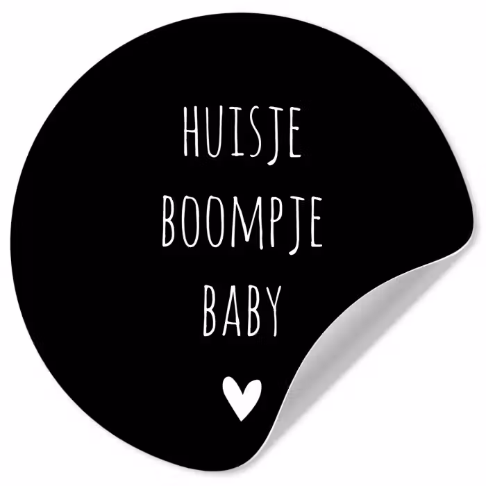 Spreuken - Huisje boompje baby - Quotes Wandcirkel behangsticker klein -3d