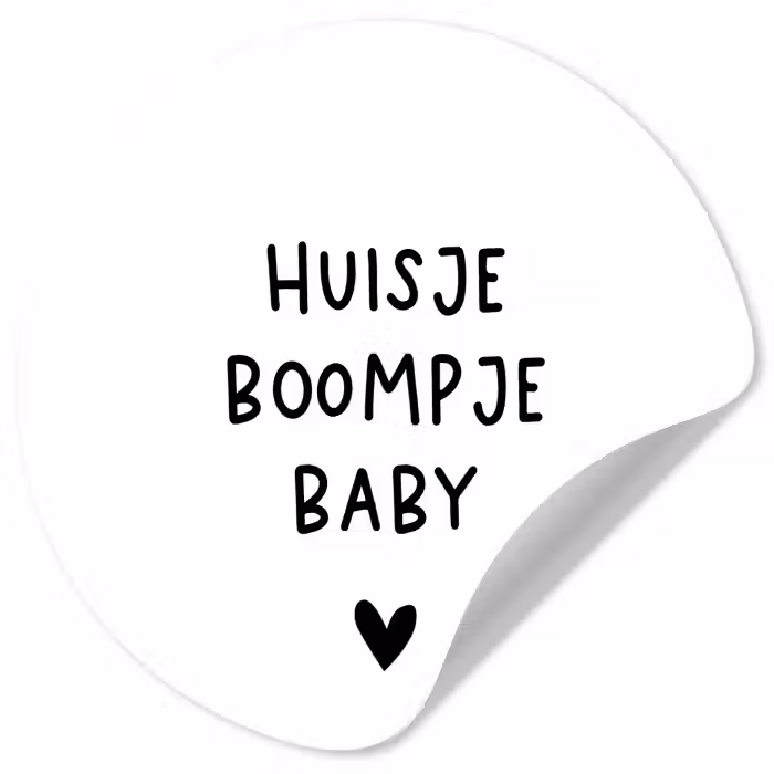 Spreuken - Huisje boompje baby - Quotes Wandcirkel behangsticker klein -3d