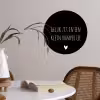 Spreuken - Quotes - Geluk zit in een klein rompertje Wandcirkel behangsticker klein -sfeer3