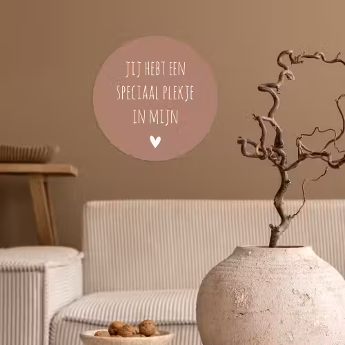 Spreuken - Quotes - Jij hebt een speciaal plekje in mijn hart Wandcirkel behangsticker klein -sfeer1