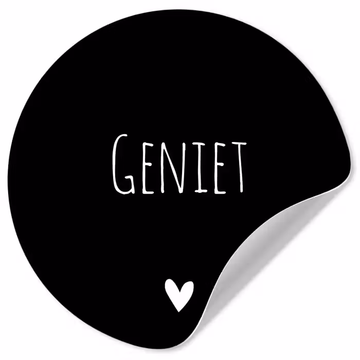 Spreuken - Quotes - Geniet Wandcirkel behangsticker klein -3d