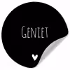 Spreuken - Quotes - Geniet Wandcirkel behangsticker klein -3d