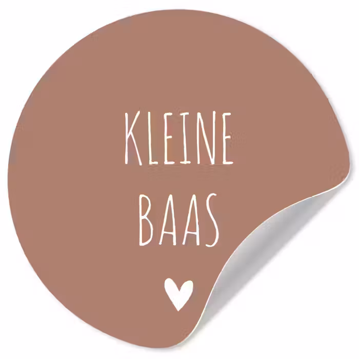 Spreuken - Quotes - Kleine baas Wandcirkel behangsticker klein -3d
