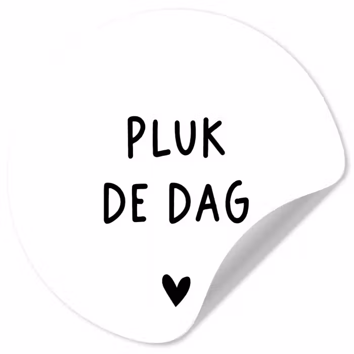 Spreuken - Quotes - Pluk de dag - Carpe diem Wandcirkel behangsticker klein -3d