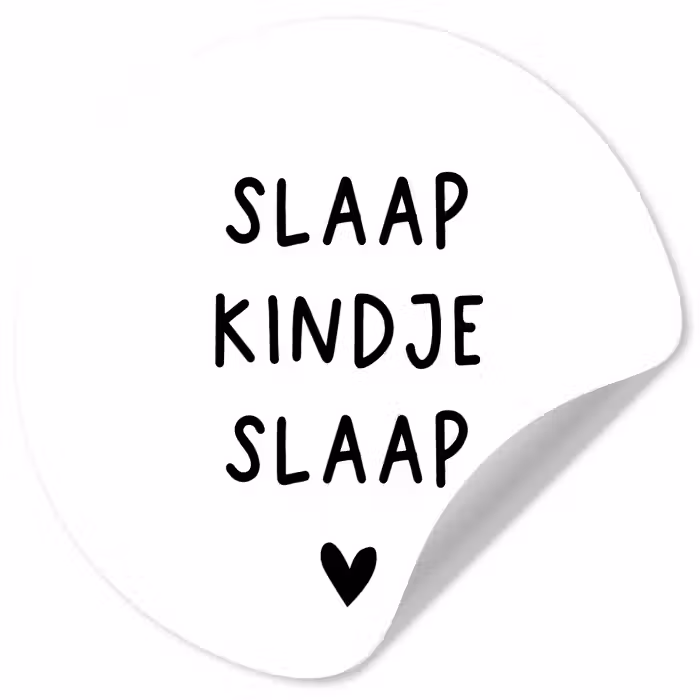 Spreuken - Quotes - Slaap kindje slaap Wandcirkel behangsticker klein -3d