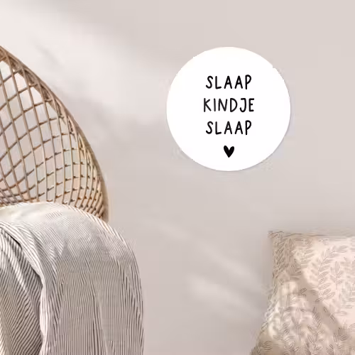 Spreuken - Quotes - Slaap kindje slaap Wandcirkel behangsticker klein -sfeer4