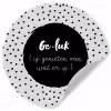 Tekst - Geluk definitie - Quotes - Geluk (is genieten van wat er is) - Woordenboek Wandcirkel behangsticker klein -3d