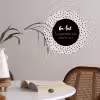 Tekst - Geluk definitie - Quotes - Geluk (is genieten van wat er is) - Woordenboek Wandcirkel behangsticker klein -sfeer3