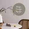 Tekst - Huisje, tuintje, wijntje - Thuis - Quotes - Wijn Wandcirkel behangsticker klein -sfeer3
