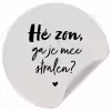 Tekst - Hé zon, ga je mee stralen? - Quotes - Zomer Wandcirkel behangsticker klein -3d