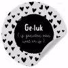 Tekst - Quotes - Geluk (is genieten van wat er is) - Woordenboek - Definitie geluk Wandcirkel behangsticker klein -3d