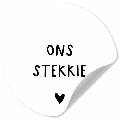 Ons stekkie - Spreuken - Quotes Wandcirkel behangsticker klein -3d