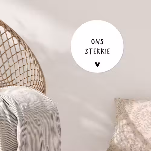 Ons stekkie - Spreuken - Quotes Wandcirkel behangsticker klein -sfeer4