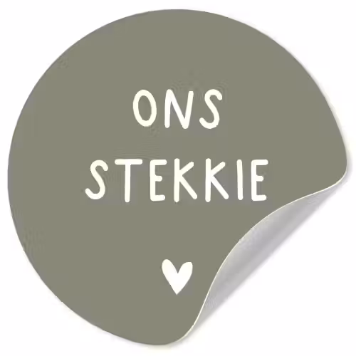 onsstekkie-groen Wandcirkel behangsticker klein -3d