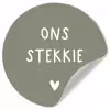onsstekkie-groen Wandcirkel behangsticker klein -3d