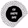 Quotes - Gelukkig - Tekst - Oh happy day Wandcirkel behangsticker klein -3d