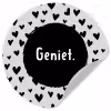 Quotes - Hartje - Tekst - Geniet Wandcirkel behangsticker klein -3d