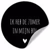 Quotes - Ik heb de zomer in mijn bol - André Hazes - Spreuken Wandcirkel behangsticker klein -3d