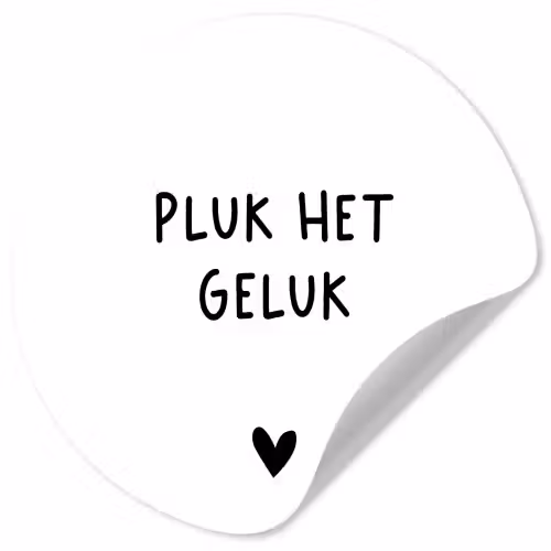Quotes - Pluk het geluk - Spreuken Wandcirkel behangsticker klein -3d