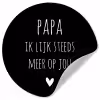 Quotes - Papa ik lijk steeds meer op jou - Stef Bos - Papa - Spreuken Wandcirkel behangsticker klein -3d
