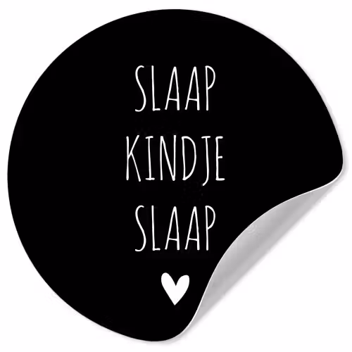 Quotes - Slaap kindje slaap - Spreuken Wandcirkel behangsticker klein -3d