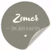Quotes - Zomer, zon, wijn & kletsen - Tekst - Zomer Wandcirkel behangsticker klein -3d