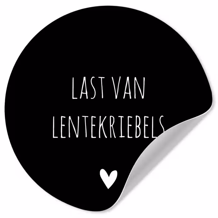 Quotes - Spreuken - Lentekriebels Wandcirkel behangsticker klein -3d