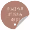 Quotes - Spreuken - Doe mij maar levenslang met jou Wandcirkel behangsticker klein -3d