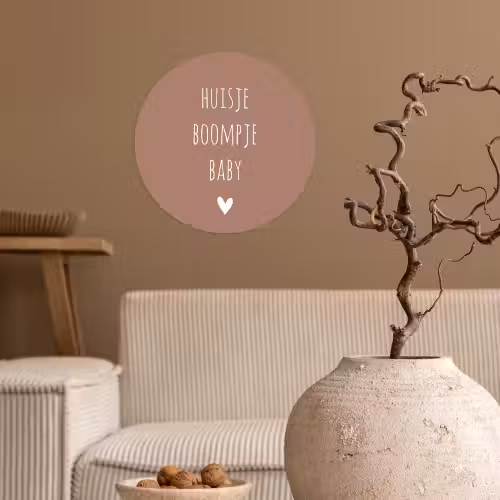 Quotes - Spreuken - Huisje boompje beestje Wandcirkel behangsticker klein -sfeer1