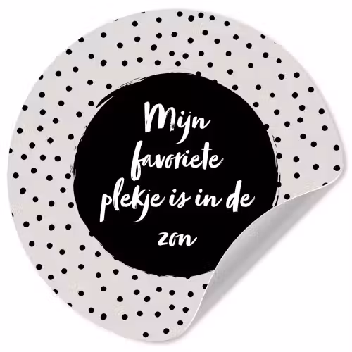Quotes - Tekst - Tuin - Mijn favoriete plekje is in de zon - Zon Wandcirkel behangsticker klein -3d