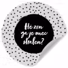 Quotes - Tekst - Hé zon ga je mee stralen? - Zon Wandcirkel behangsticker klein -3d