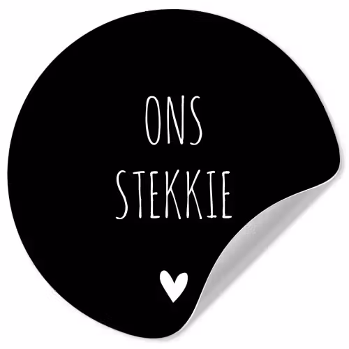 Quotes - Stekkie - Ons stekkie Wandcirkel behangsticker klein -3d