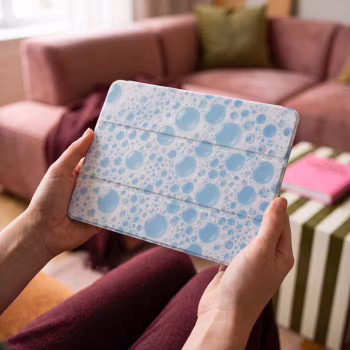 iPad-Hülle - Schaumstoff - Blasen - Blau
