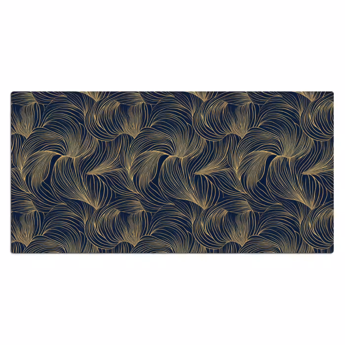 Schreibtischunterlage - Abstrakt - Linien - Blau - Gold