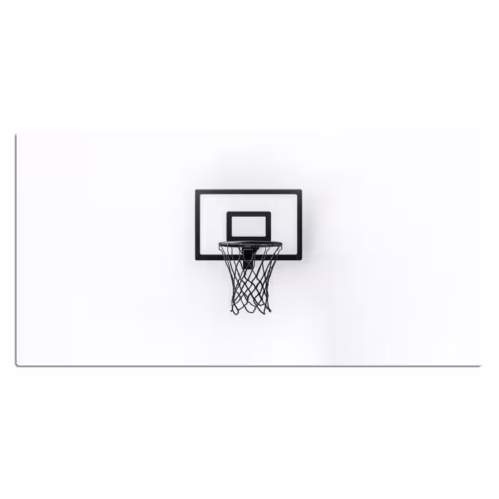 Schreibtischunterlage - Basketballbrett - Minimalistisch - Schwarz