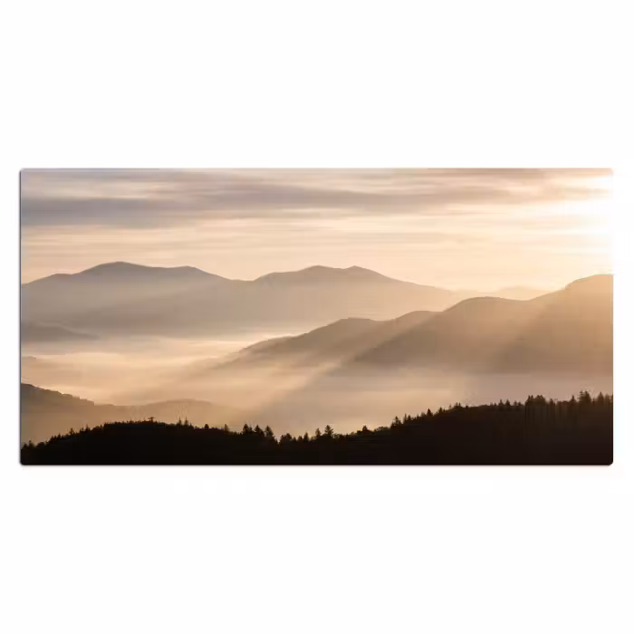 Schreibtischunterlage - Berge - Nebel - Sonnenstrahlen
