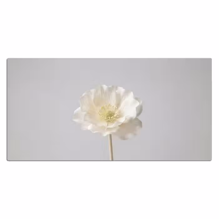 Schreibtischunterlage - Blume - Minimalistisch -Weiß
