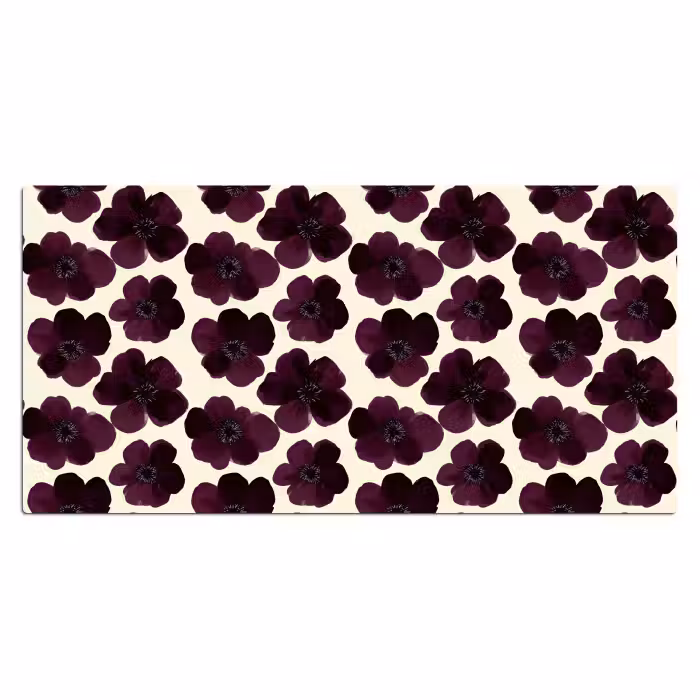 Schreibtischunterlage - Blumen - Aquarell - Lila