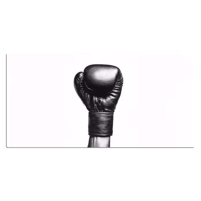 Schreibtischunterlage - Boxhandschuh - Schwarz - Hand