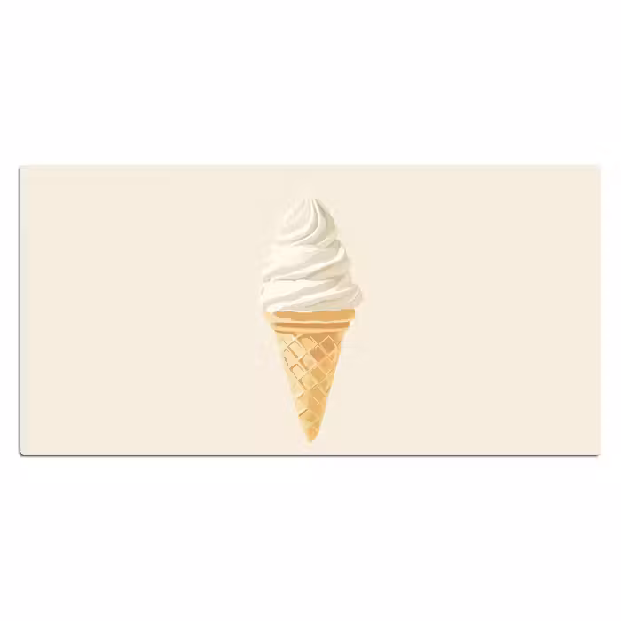 Schreibtischunterlage - Eiswaffel - Weiß
