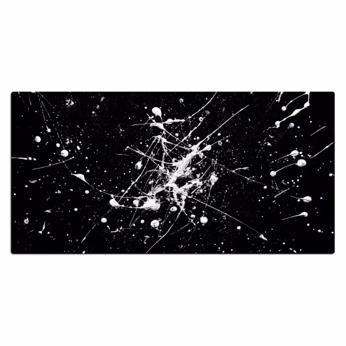 Schreibtischunterlage - Farbspritzer - Weiß - Abstrakt - Explosion