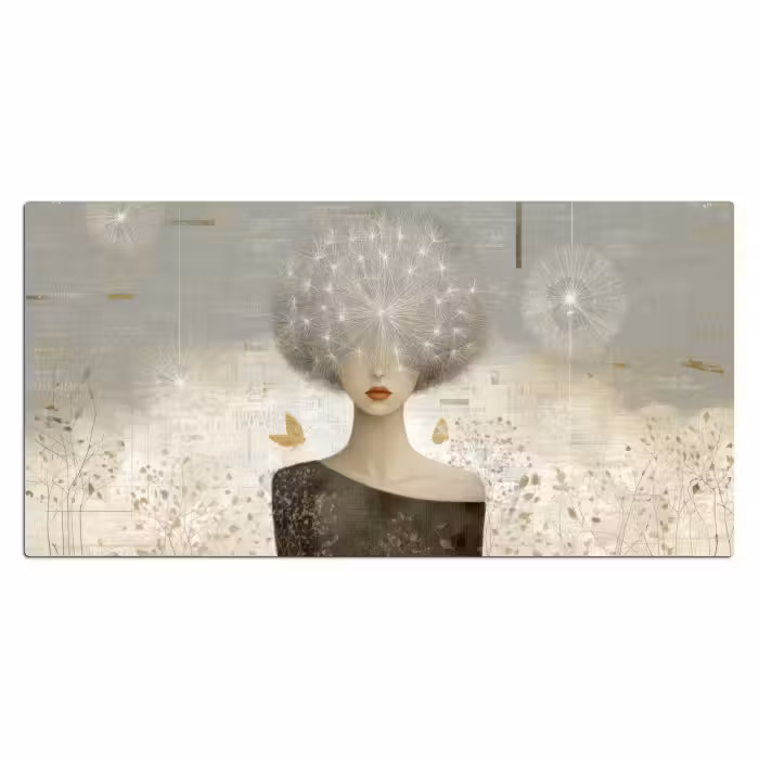 Schreibtischunterlage - Fluff - Frau - Beige