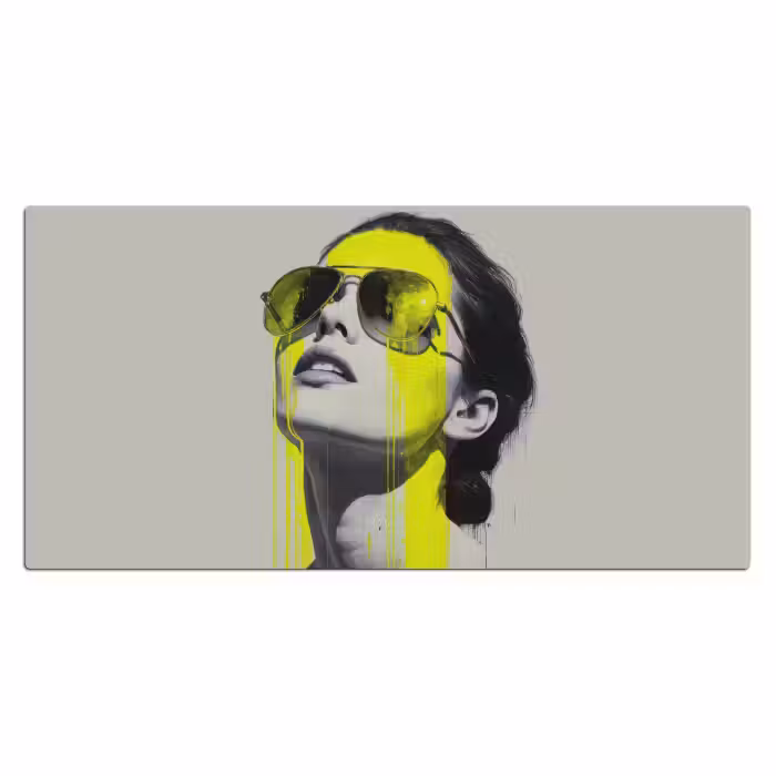Schreibtischunterlage - Frau - Brille - Farbe