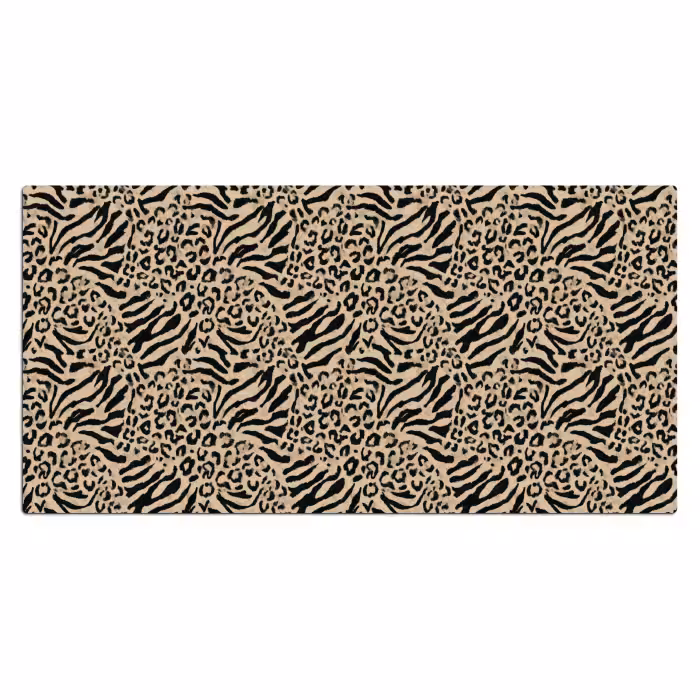 Schreibtischunterlage - Giraffe - Zebra - Motiv - Braun