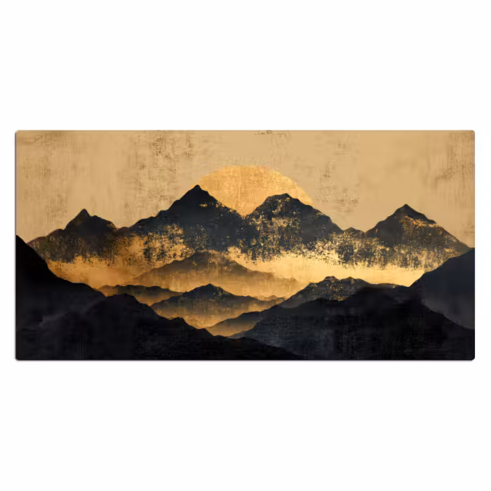 Schreibtischunterlage - Goldene Berge bei Mondschein