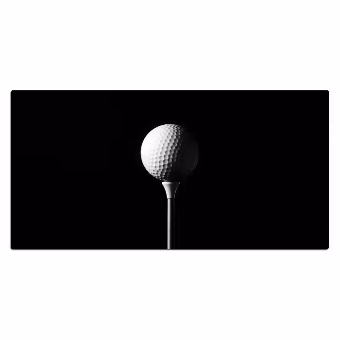 Schreibtischunterlage - Golfball - Minimalistisch - Weiß