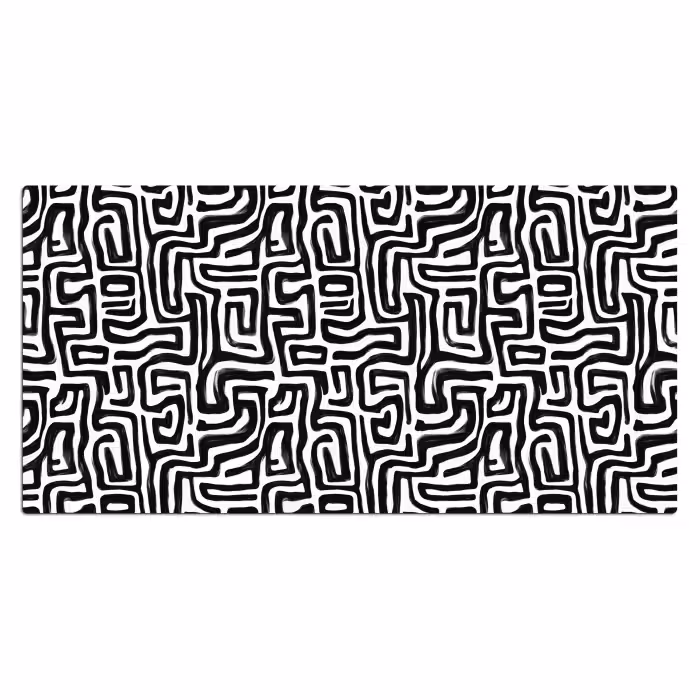 Schreibtischunterlage - Grafik - Linien - Schwarz und weiß